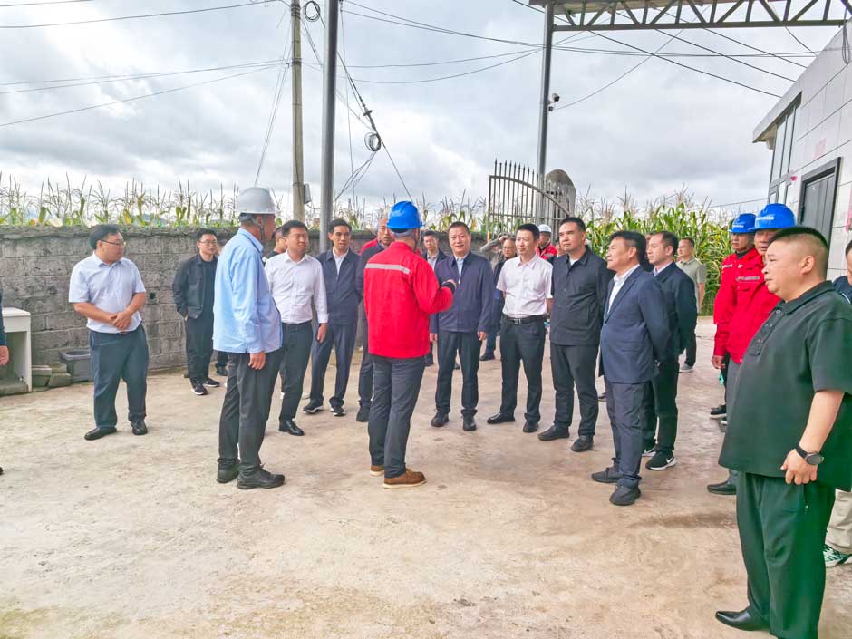 云南省市領導視察綠環(huán)旗下大海子瓦斯發(fā)電電站